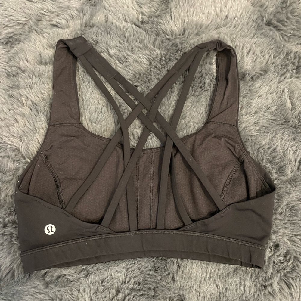 Black Lululemon Free to be Serene Sports Bra